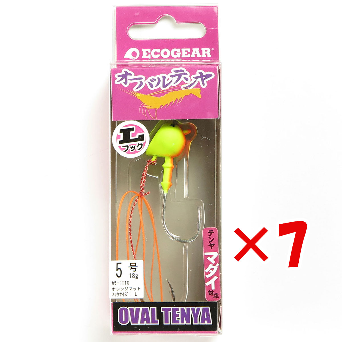 【 まとめ買い ×7個書き割り 】 「 エコ歯車 Ecogear オーバルテンヤ L引っ掛かり 5号 T10 オレンジ色引っ敷き 」 【 貨物輸送無料 】 【  月間MVP \u0026 月間目覚ましい販売店 ダブル勝ち取る店 】 釣具 つり銭具 つり銭装置