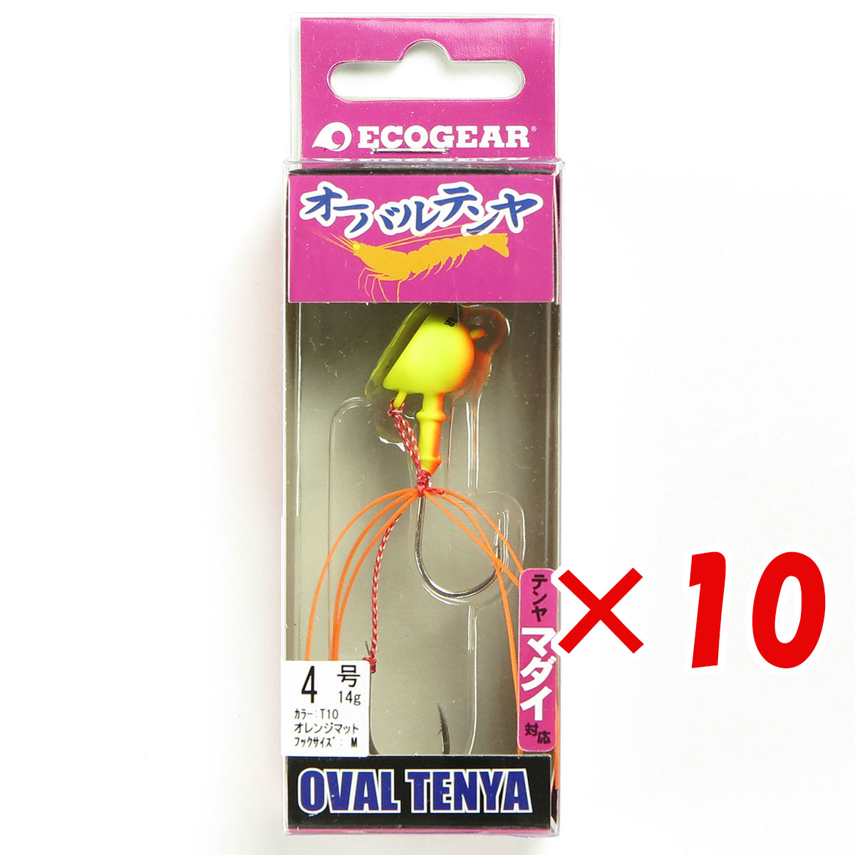 【 まとめ買い ×10個書き割り 】 「 エコ歯車 Ecogear テンヤ オーバルテンヤ 4号 T10 オレンジ色引っ敷き 」 【 貨物輸送無料 】 【  月間MVP \u0026 月間目覚ましい販売店 ダブル勝ち取る店 】 釣具 つり銭具 つり銭装置
