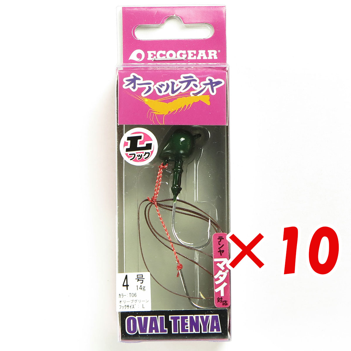 【 まとめ買い ×10個セット 】 「 エコギア Ecogear オーバルテンヤ Lフック 4号 T06 」 【 送料無料 】 【 月間MVP & 月間優良ショップ ダブル受賞店 】 釣具 釣り具 釣り用品