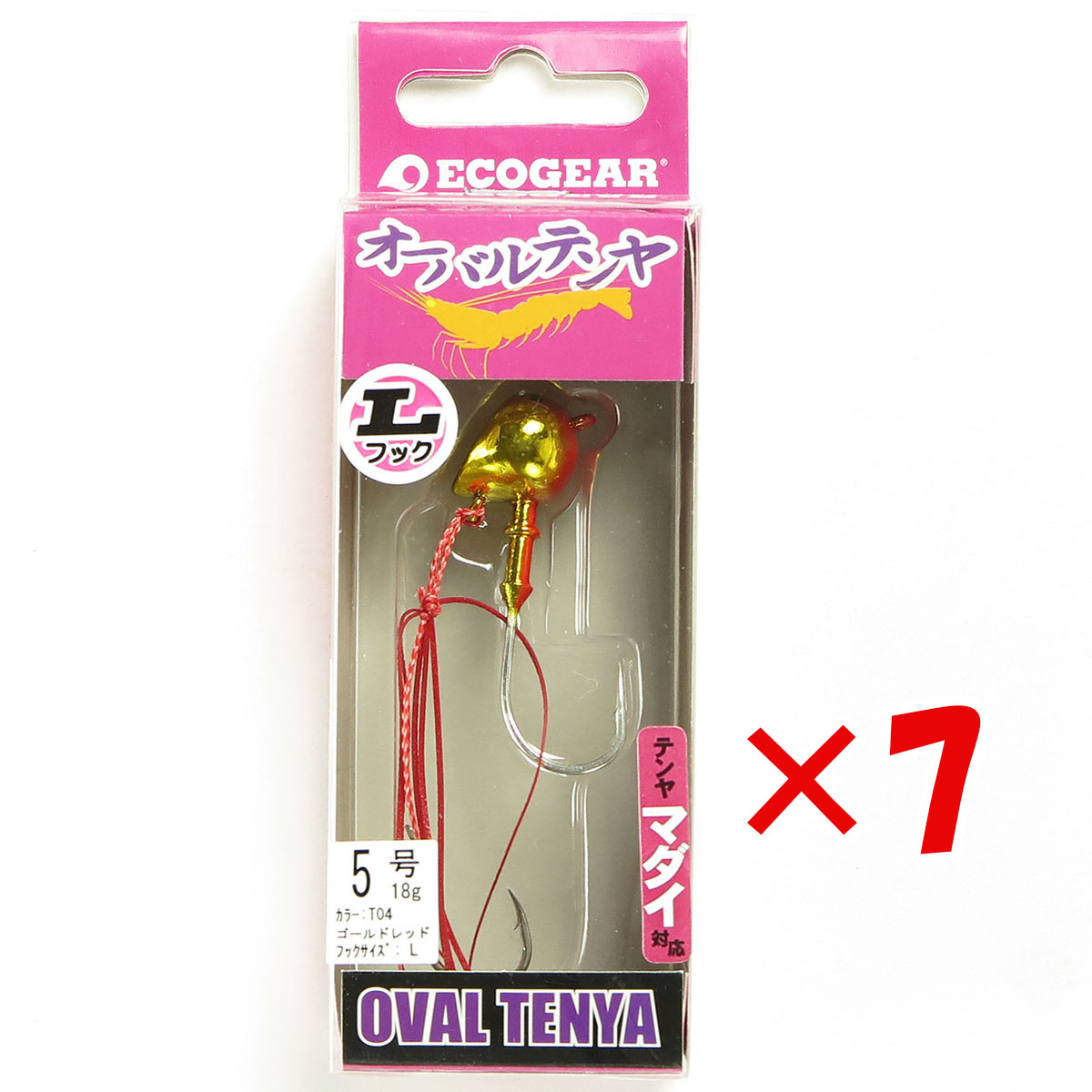 【 まとめ買い ×7個セット 】 「 エコギア Ecogear オーバルテンヤ Lフック 5号 T04 ゴールドレッド 」 【 送料無料 】 【 月間MVP & 月間優良ショップ ダブル受賞店 】 釣具 釣り具 釣り用品