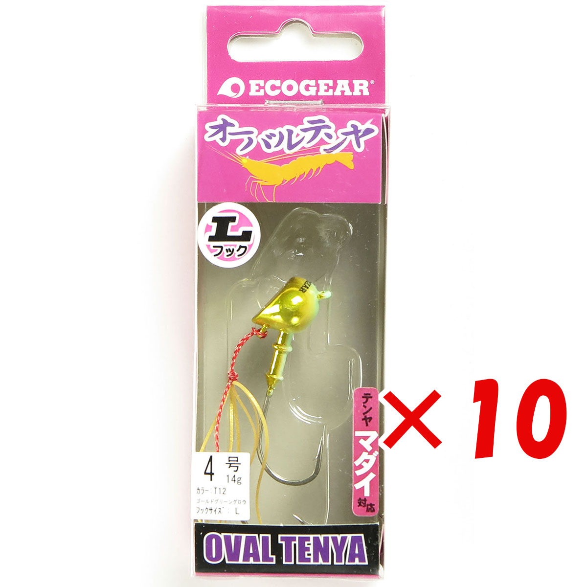 【 まとめ買い ×10個書き割り 】 「 エコ歯車 Ecogear オーバルテンヤ L引っ掛かり 4号 T12 」 【 貨物輸送無料 】 【  月間MVP \u0026 月間目覚ましい販売店 ダブル勝ち取る店 】 釣具 つり銭具 つり銭装置