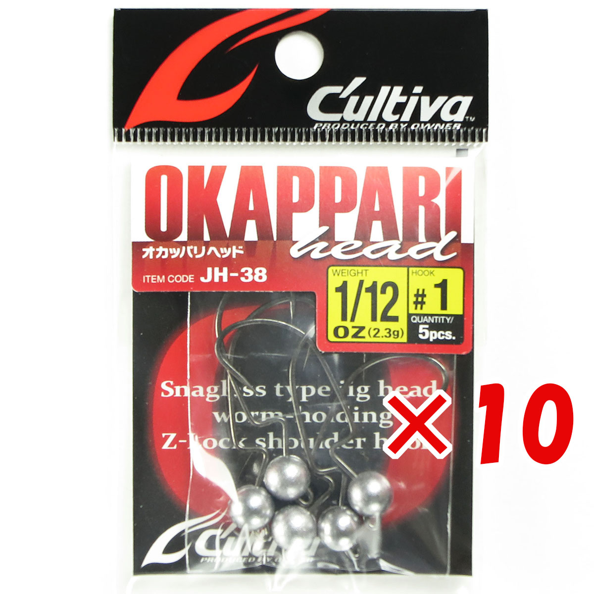 【 まとめ買い ×10個セット 】 「 オーナー OWNER カルティバ オカッパリヘッド 1/12oz #1 JH-38 」 【 月間MVP & 月間優良ショップ ダブル受賞店 】 釣具 釣り具 釣り用品