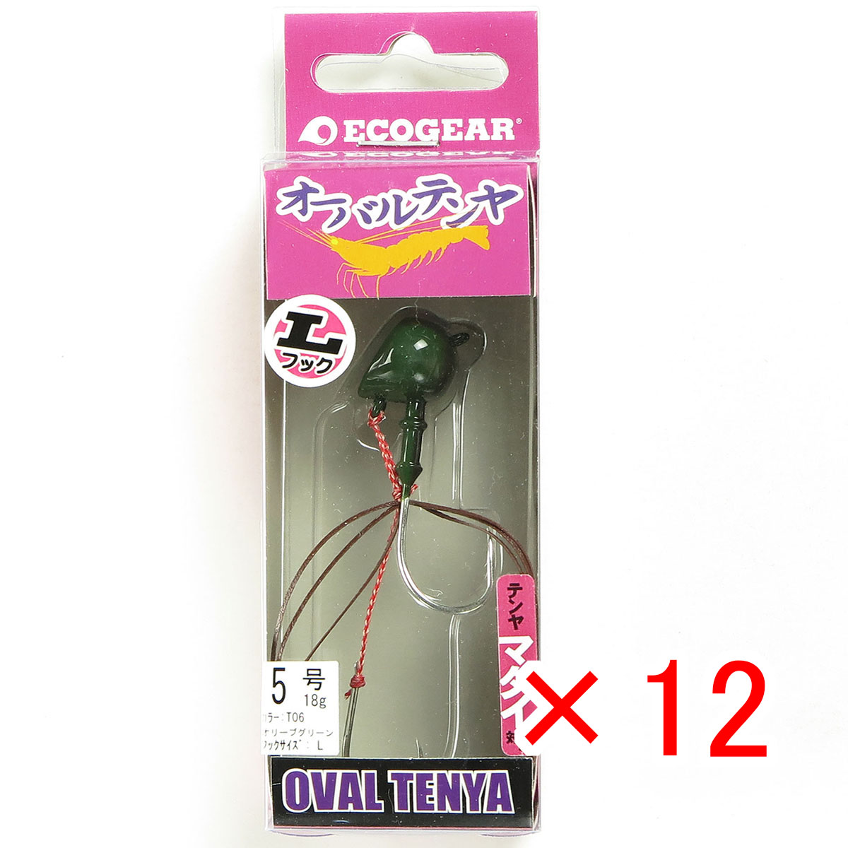 【 まとめ買い ×12個書き割り 】 「 エコ歯車 Ecogear オーバルテンヤ L引っ掛かり 5号 T06 オリーブ緑であること 」 【 貨物輸送無料 】 【  月間MVP \u0026 月間目覚ましい販売店 ダブル勝ち取る店 】 釣具 つり銭具 つり銭装置