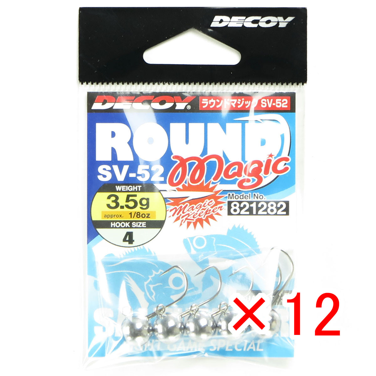 【 まとめ買い ×12個セット 】 「 カツイチ KATSUICHI デコイ ラウンドマジック #4-3.5g 1/8oz SV-52 」 【 送料無料 】 【 月間MVP & 月間優良ショップ ダブル受賞店 】 釣具 釣り具 釣り用品