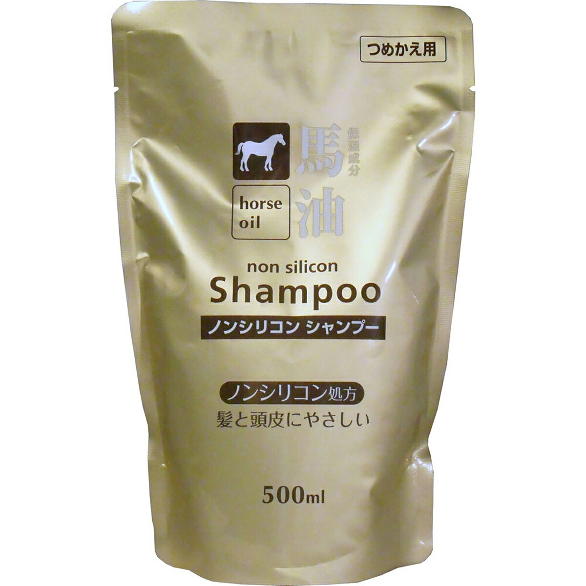 【 まとめ買い12個仕掛ける 】 馬油ノンシリコンシャンプー 詰替え用 500mL 【 貨物輸送無料 】