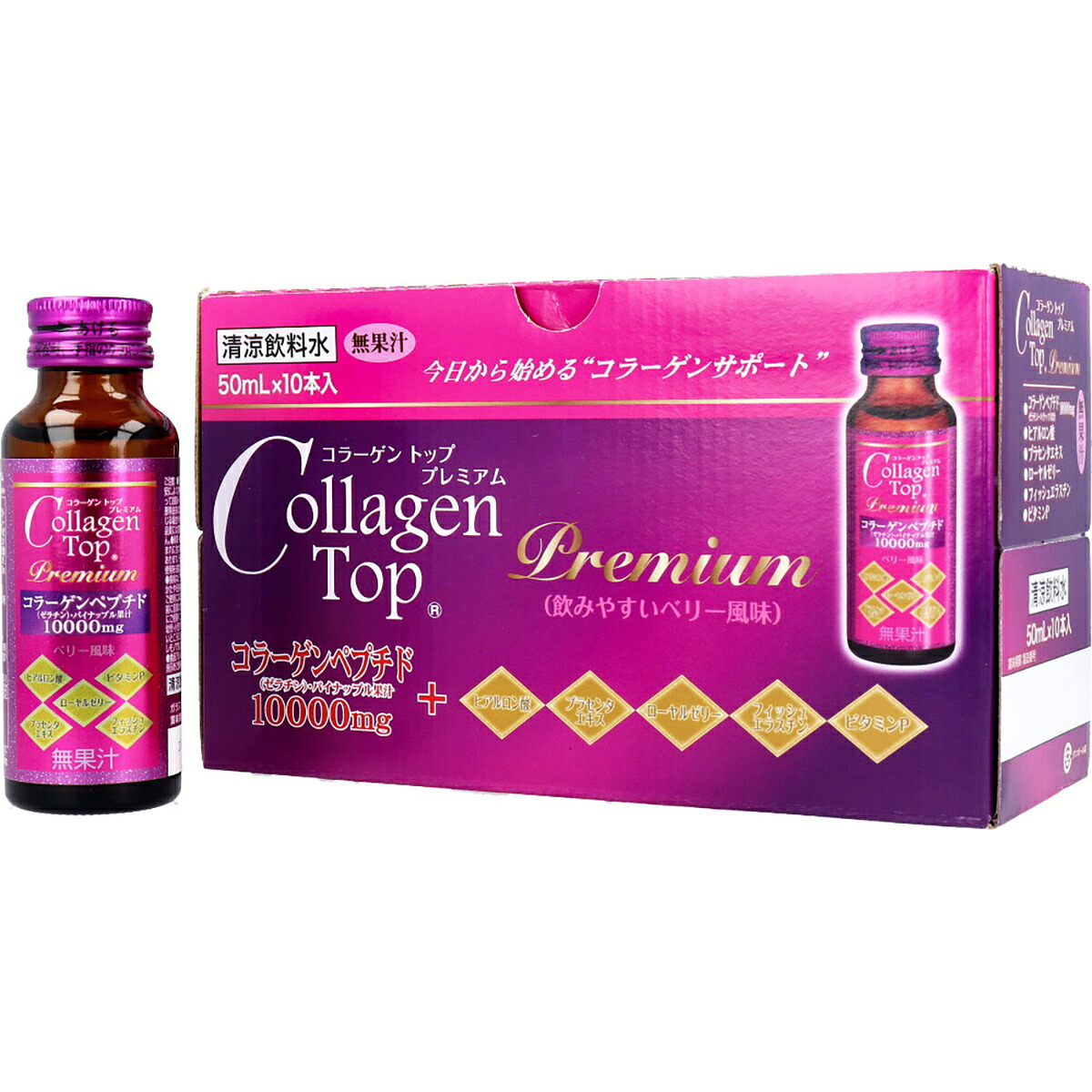 【 まとめ買い15個セット 】 コラーゲントッププレミアム 50mL×10本入 【 送料無料 】 26,863円