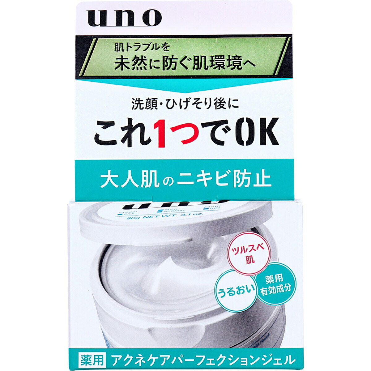 【 まとめ買い10個セット 】 UNO(ウーノ) 薬用 アクネケア パーフェクションジェル 90g 【 送料無料 】