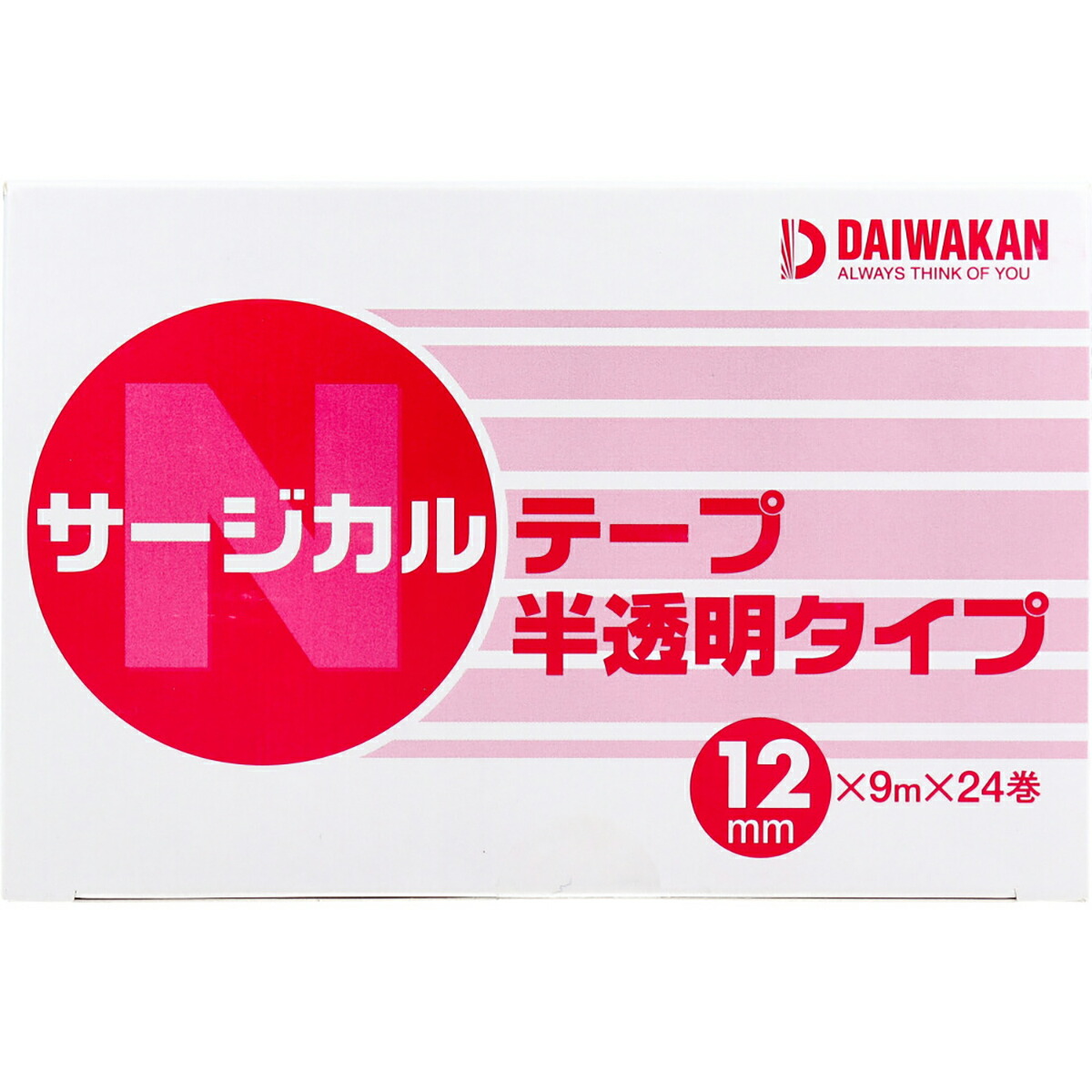 【 まとめ買い5個セット 】 サージカルテープ 半透明タイプ 12×9m×24巻入 【 送料無料 】