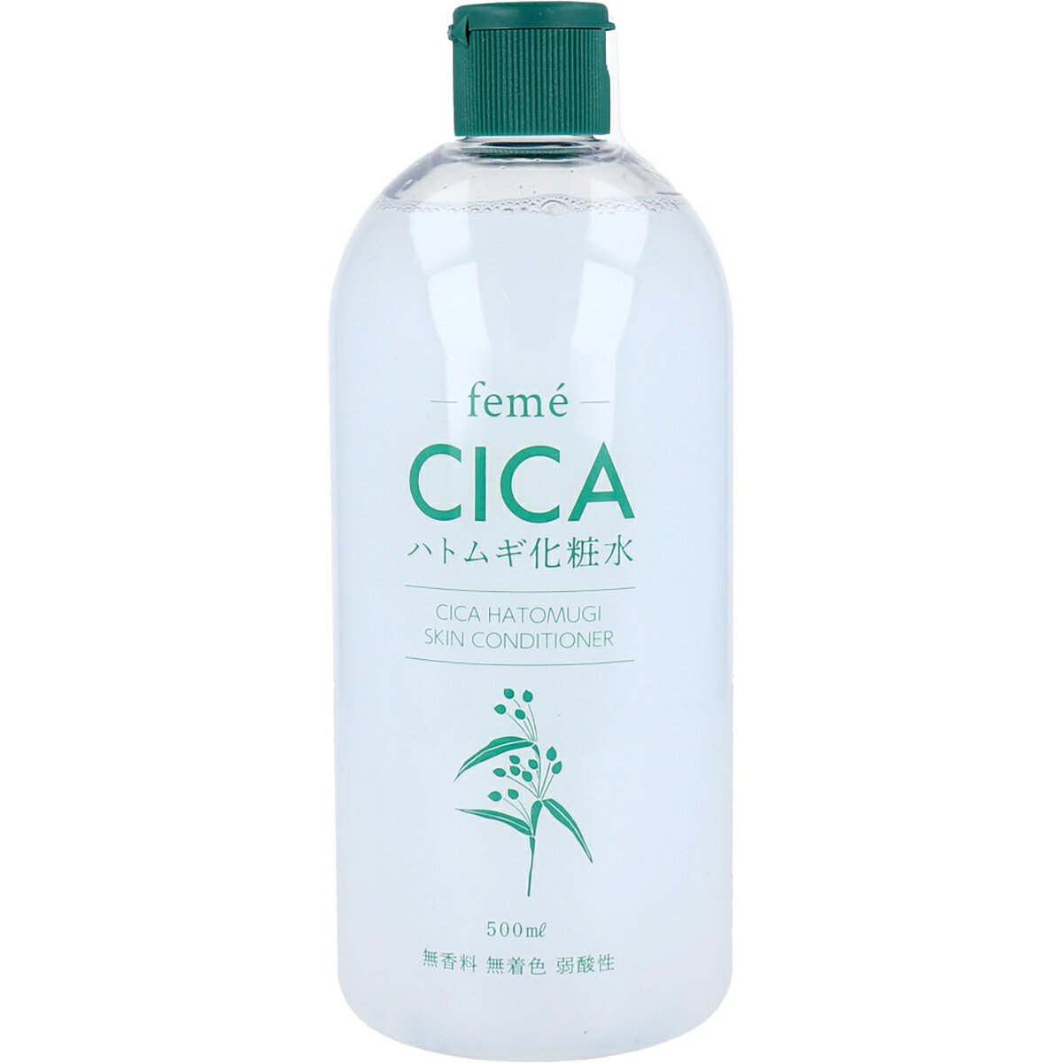 【 まとめ買い10個セット 】 feme CICA ハトムギ化粧水 500mL 【 送料無料 】