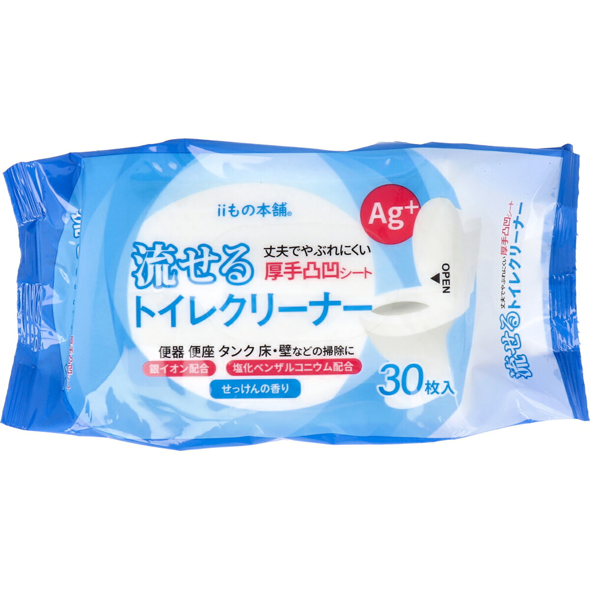 【 まとめ買い15個セット 】 流せるトイレクリーナー せっけんの香り 30枚入 【 送料無料 】