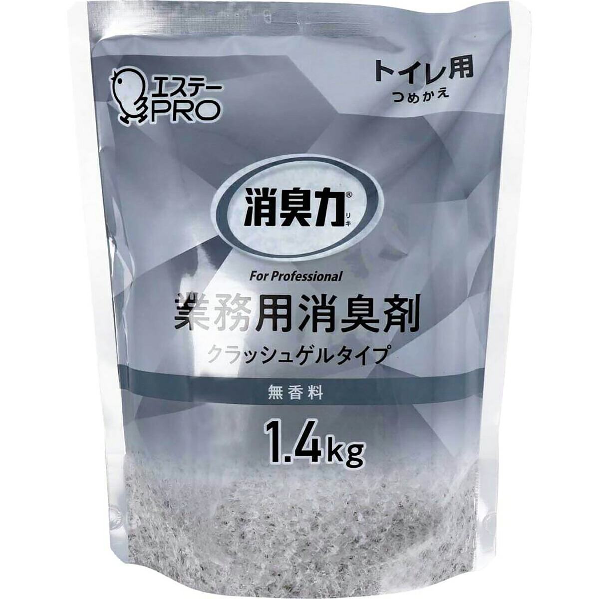 【 まとめ買い10個セット 】 消臭力 業務用 クラッシュゲルタイプ トイレ用 詰替用 無香料 1.4kg 【 送料無料 】