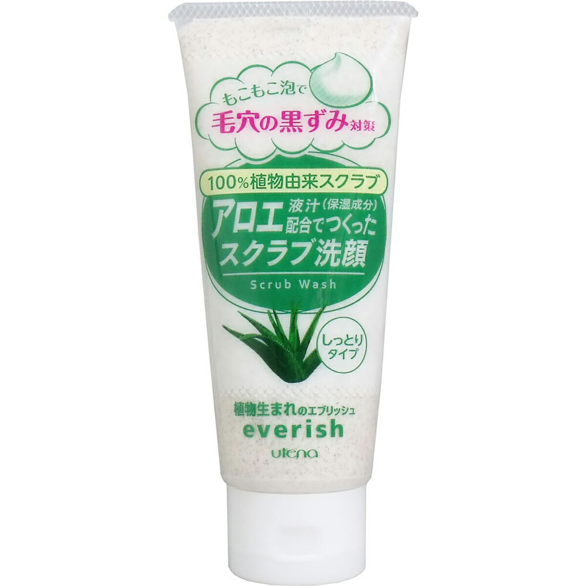 【 まとめ買い12個仕掛ける 】 ウテナ エブリッシュ アロエ汁液練りあわせるでつくったスクラブ洗顔 135g入 【 貨物輸送無料 】