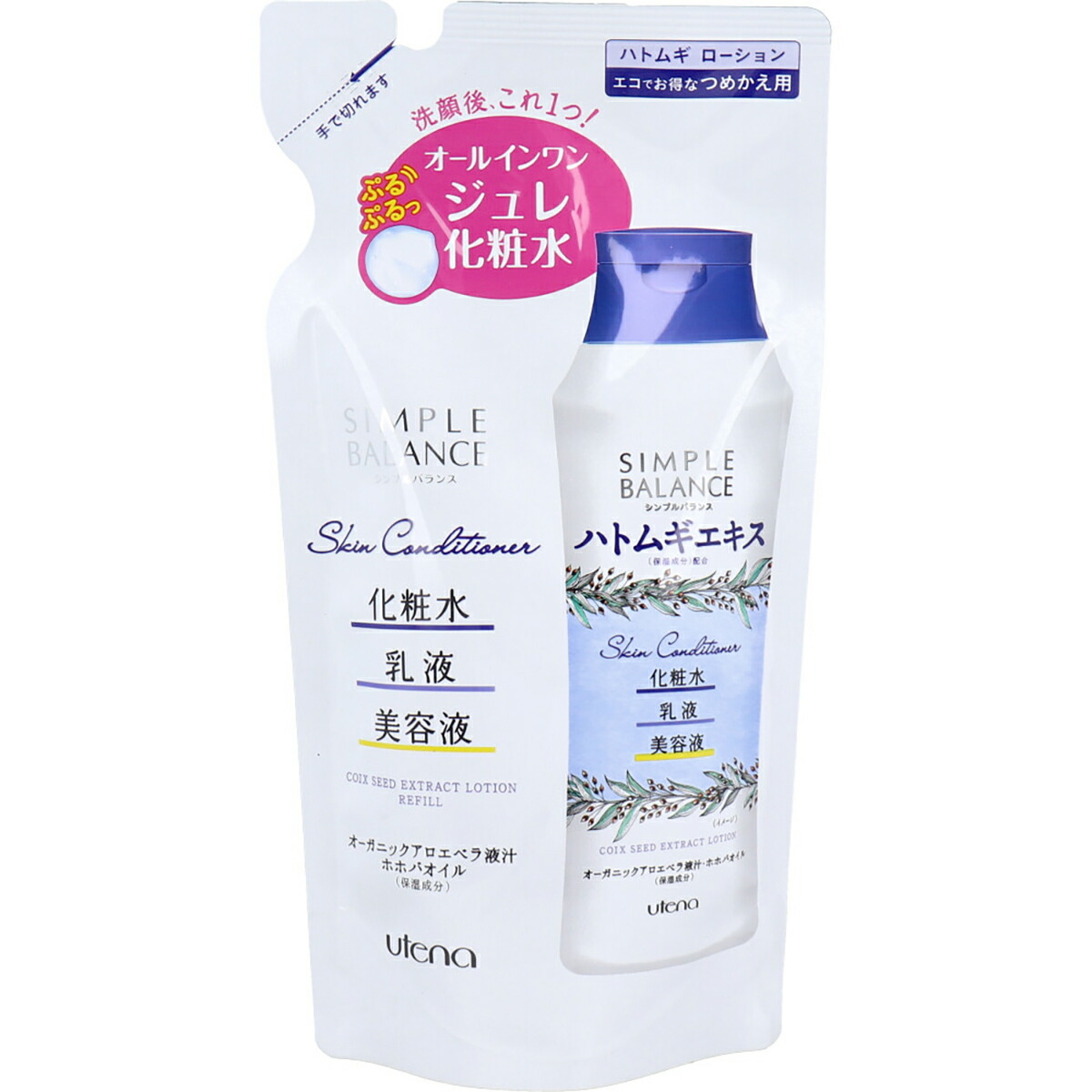 【 まとめ買い10個セット 】 シンプルバランス ハトムギローション 詰替用 200mL 【 送料無料 】