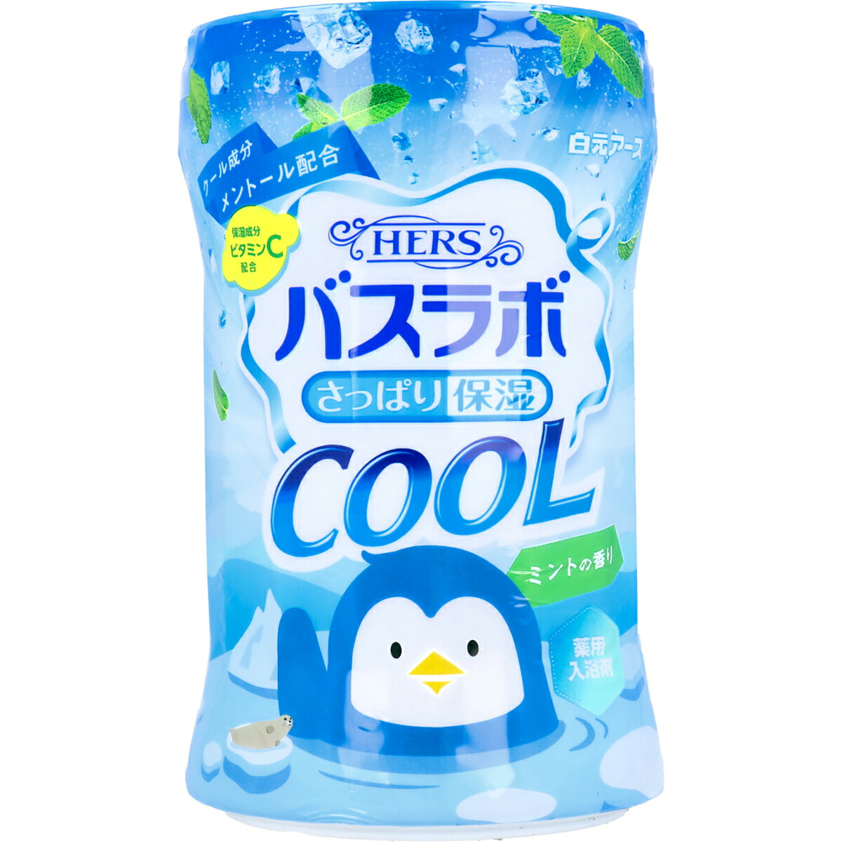 【 まとめ買い10個仕掛ける 】 HERSバスラボクール 薬用一風呂剤 ペパーミントの芳ばしさ 500g 【 貨物輸送無料 】
