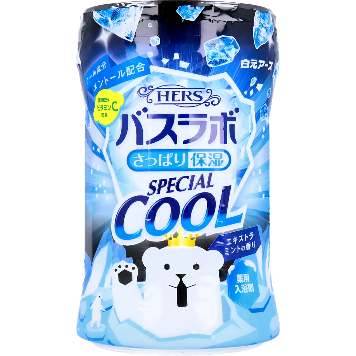 【 まとめ買い10個仕掛ける 】 HERS2階建てバス科学研究所 特別冷やりとした 薬用一風呂剤 槍持ちペパーミントの芳ばしさ 500g 【 貨物輸送無料 】