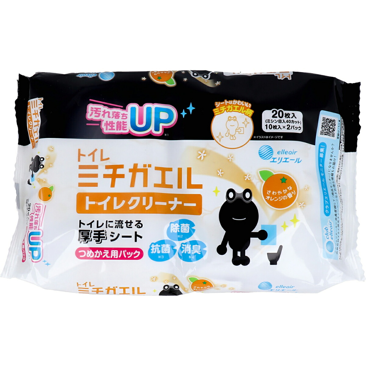 【 まとめ買い10個セット 】 エリエール ミチガエルトイレクリーナー 詰替用 20枚入 【 送料無料 】