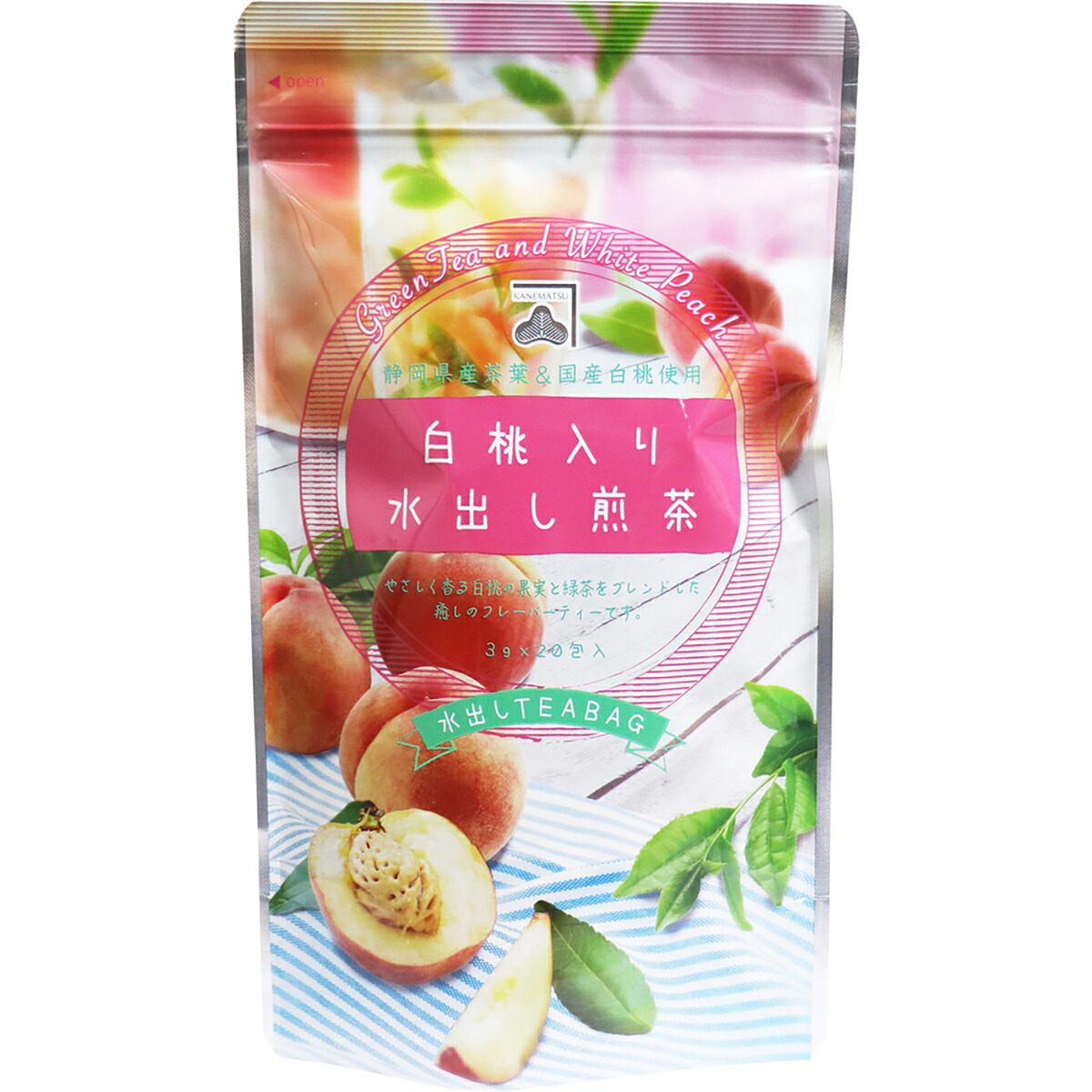 【 まとめ買い10個セット 】 白桃入り水出し煎茶 水出しティーバッグ 3g&times;20包入 【 送料無料 】｜日用品・釣具・文具のすぐる屋本舗 11,346円