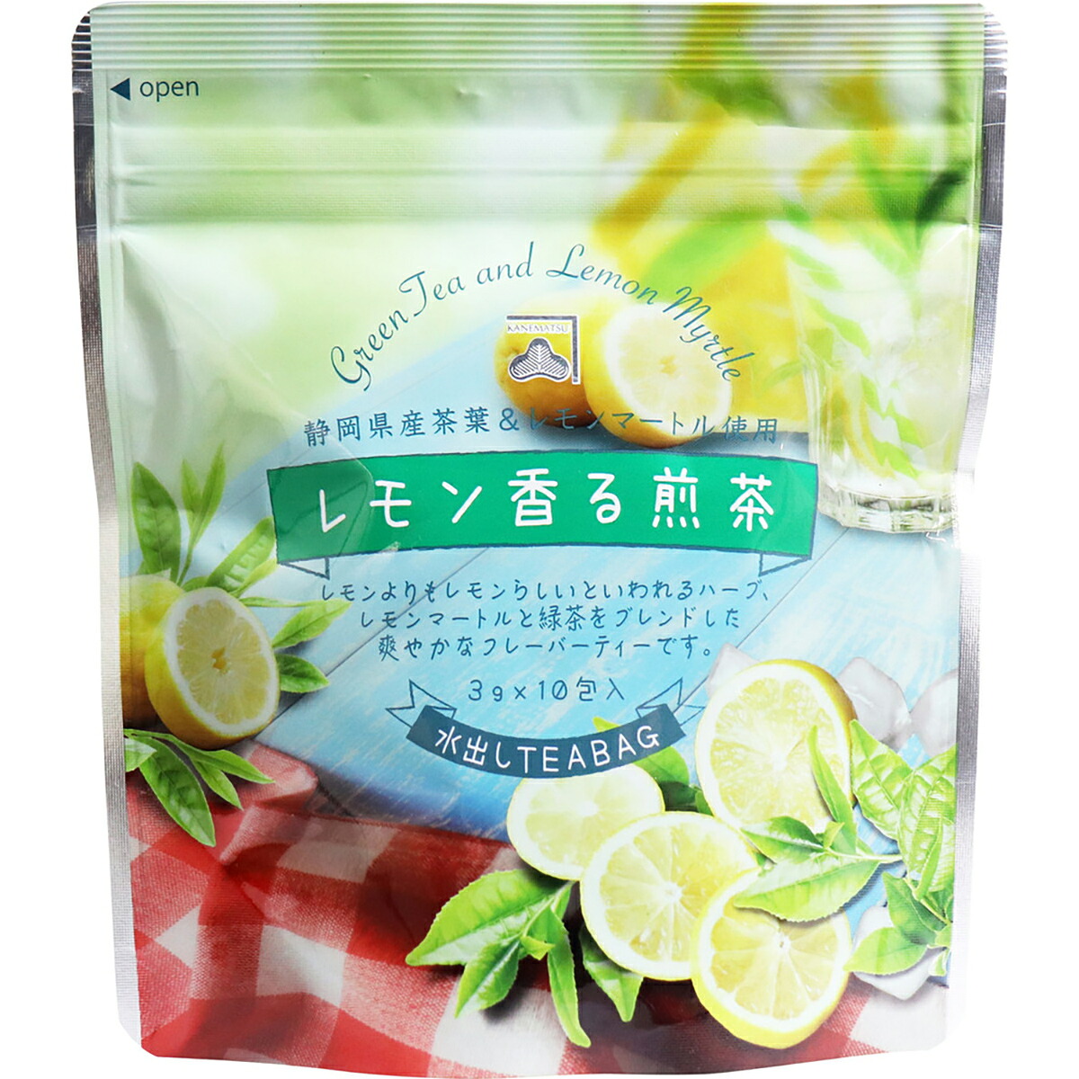 【 まとめ買い15個セット 】 レモン香る煎茶 水出しティーバッグ 3g×10包入 【 送料無料 】