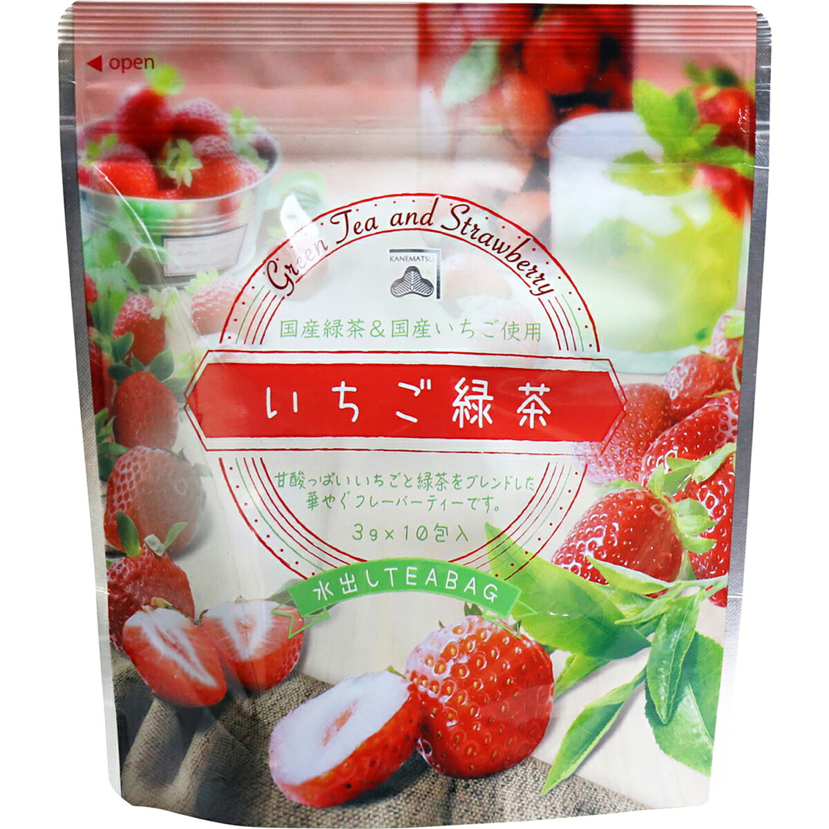 【 まとめ買い17個セット 】 いちご緑茶 水出しティーバッグ 3g×10包入 【 送料無料 】