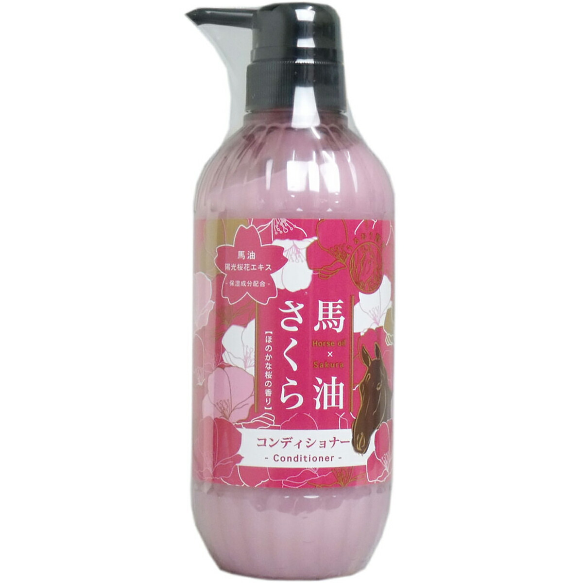 【 まとめ買い17個セット 】 馬油さくら コンディショナー 500mL 【 送料無料 】