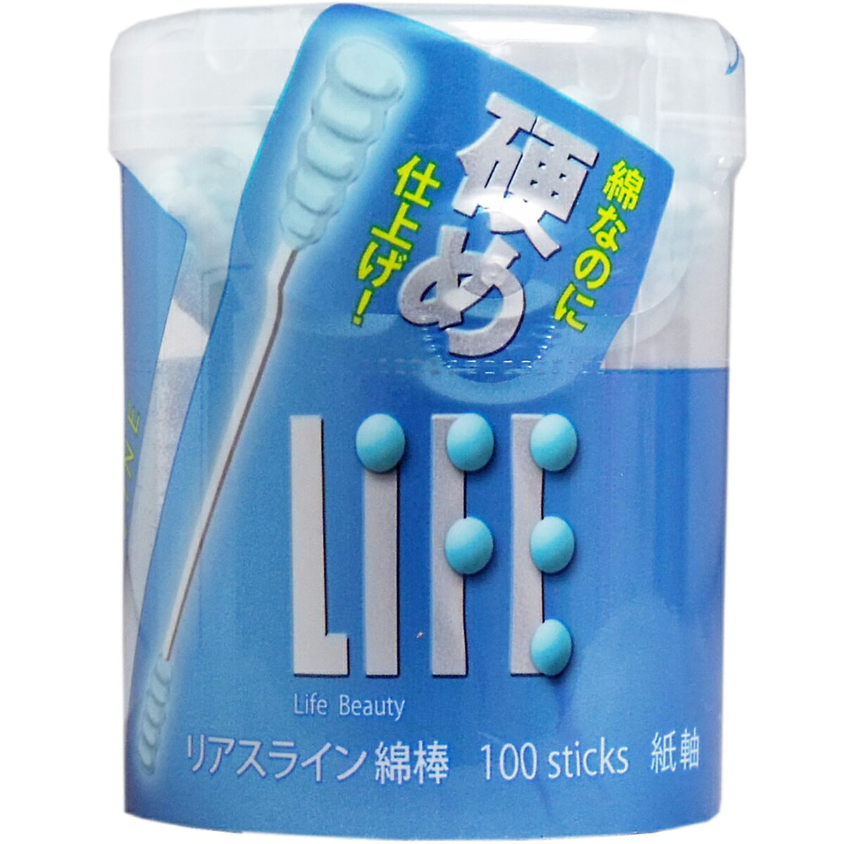 【 まとめ買い10個書き割り 】 生命現象 リアスライン綿棒 100本入 【 貨物輸送無料 】