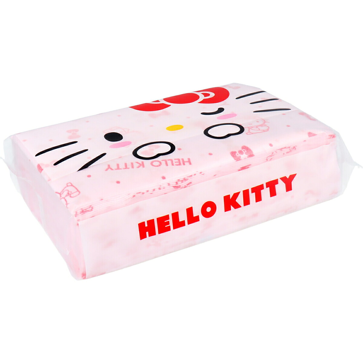 【 まとめ買い10個セット 】 ハローキティ キュートピンク 袋入ティシュ 200枚(100組) 【 送料無料 】｜日用品・釣具・文具のすぐる屋本舗