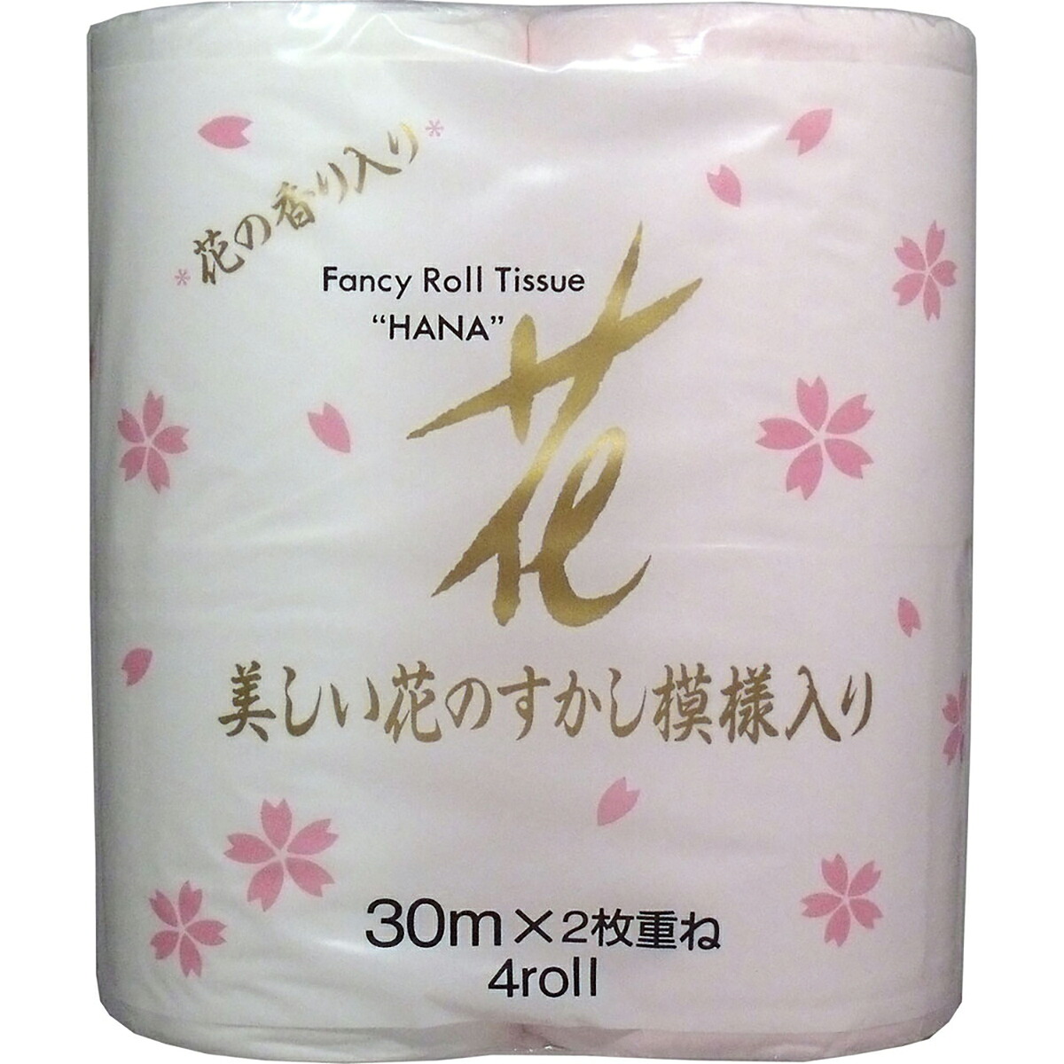 【 まとめ買い12個セット 】 花ゴールド トイレットペーパー 30m2枚重ねX4ロール入 【 送料無料 】
