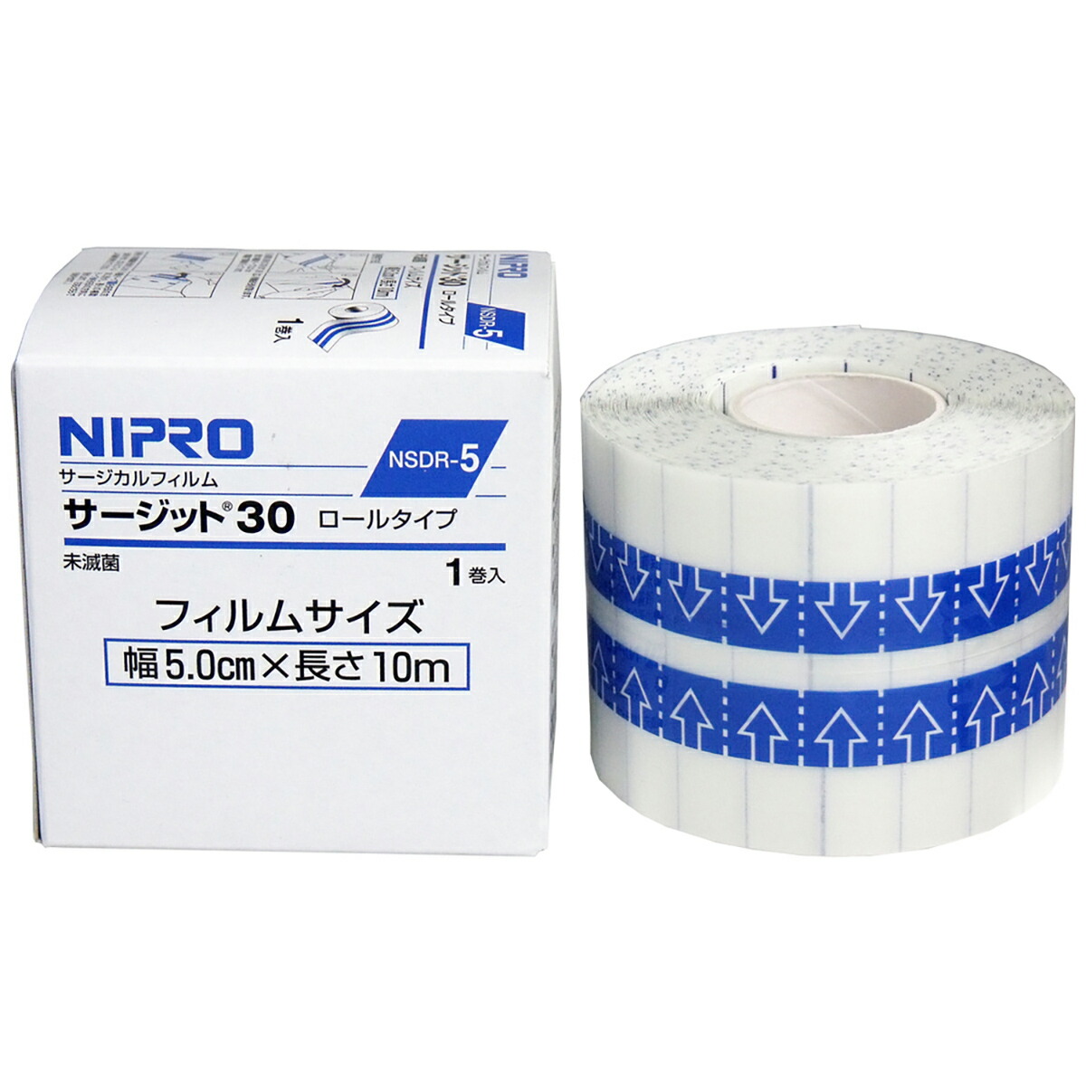 【 まとめ買い10個仕掛ける 】 ニプロ 雨合羽フィルムロールタイプ サージットロールタイプ 御役目用 5cm×10m 【 貨物輸送無料 】