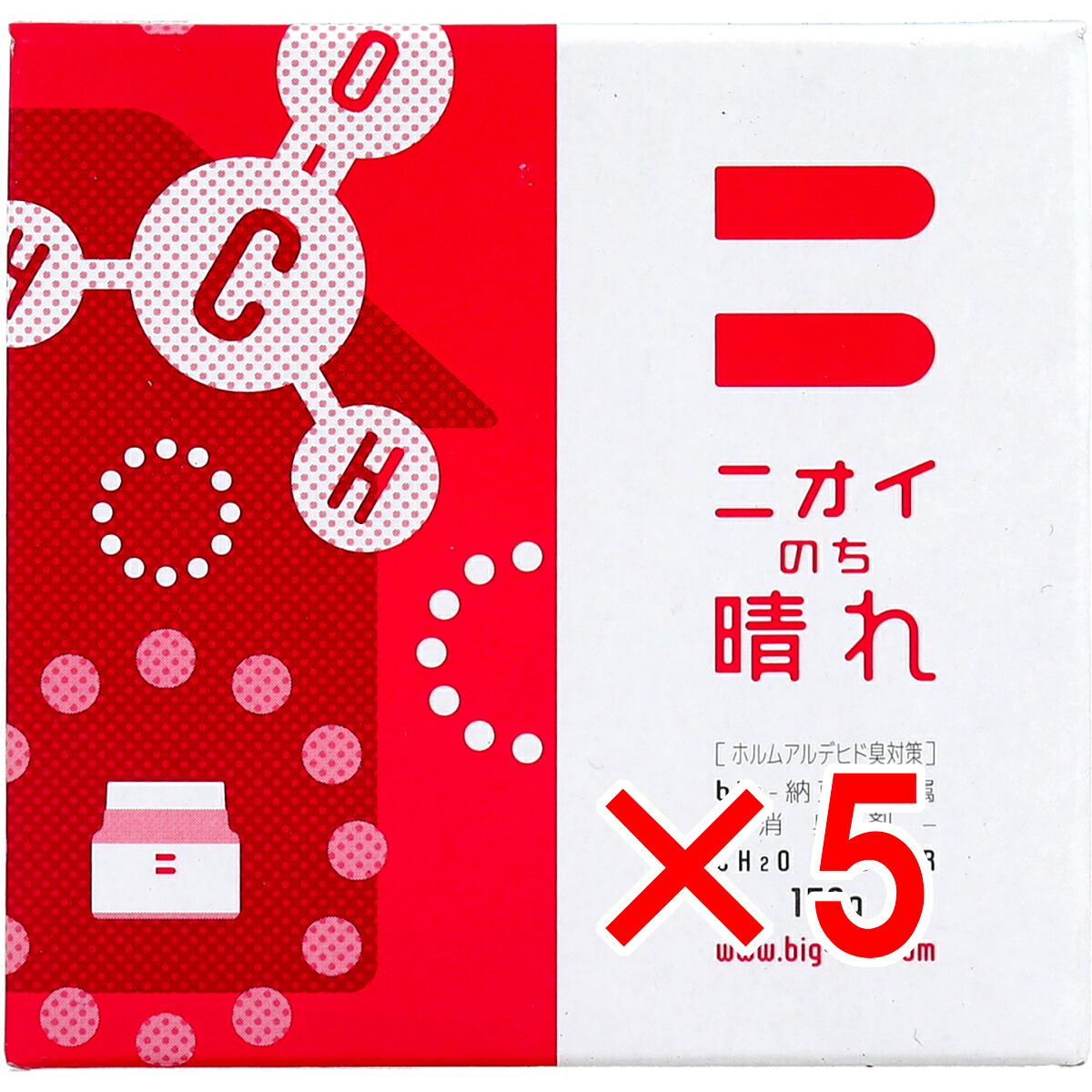 【 まとめ買い5個セット 】 ニオイのち晴れ ホルムアルデヒド臭対策 ゲルタイプ 150g 【 送料無料 】