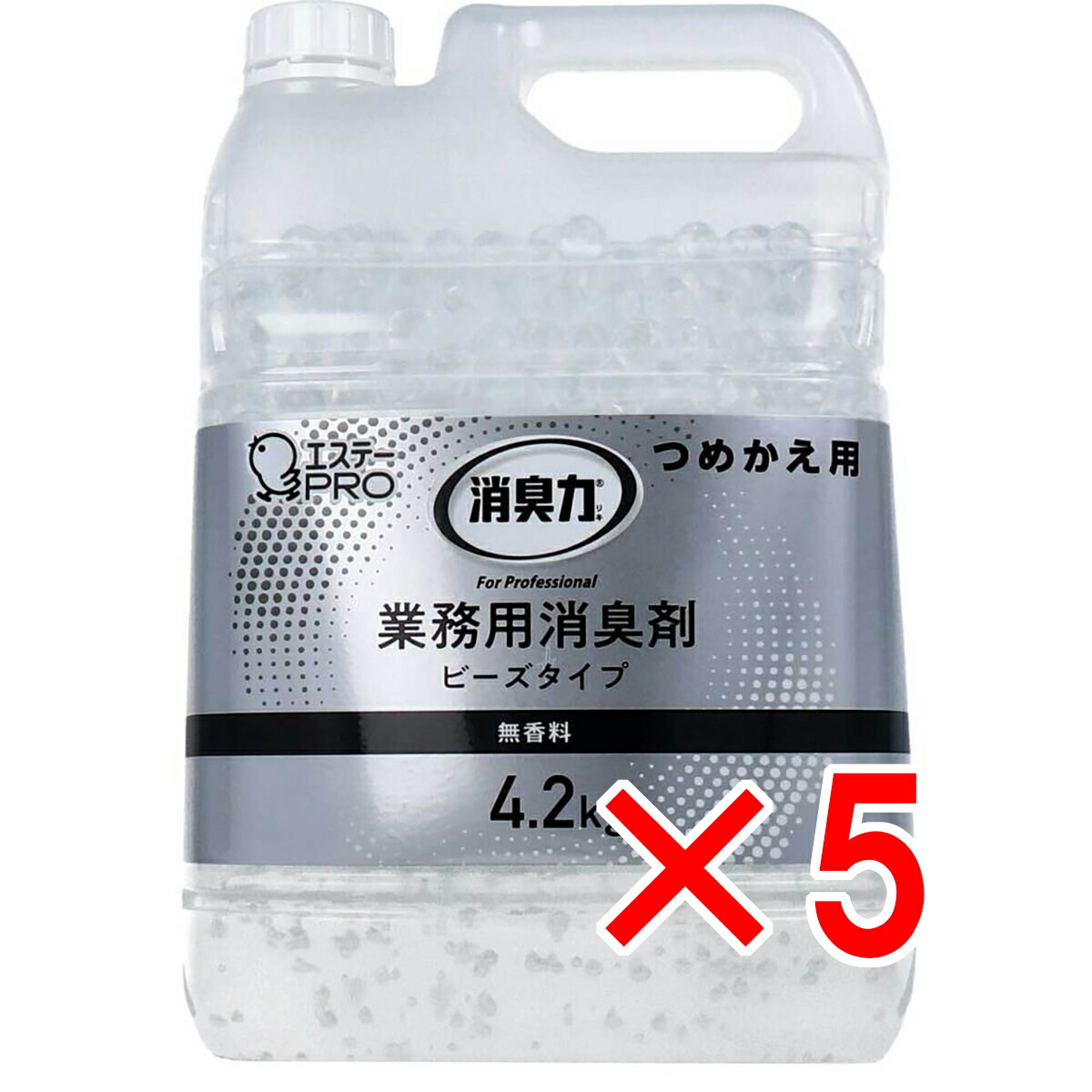 【 まとめ買い5個セット 】 消臭力 業務用 ビーズタイプ 特大 詰替用 無香料 4.2kg 【 送料無料 】 9,738円