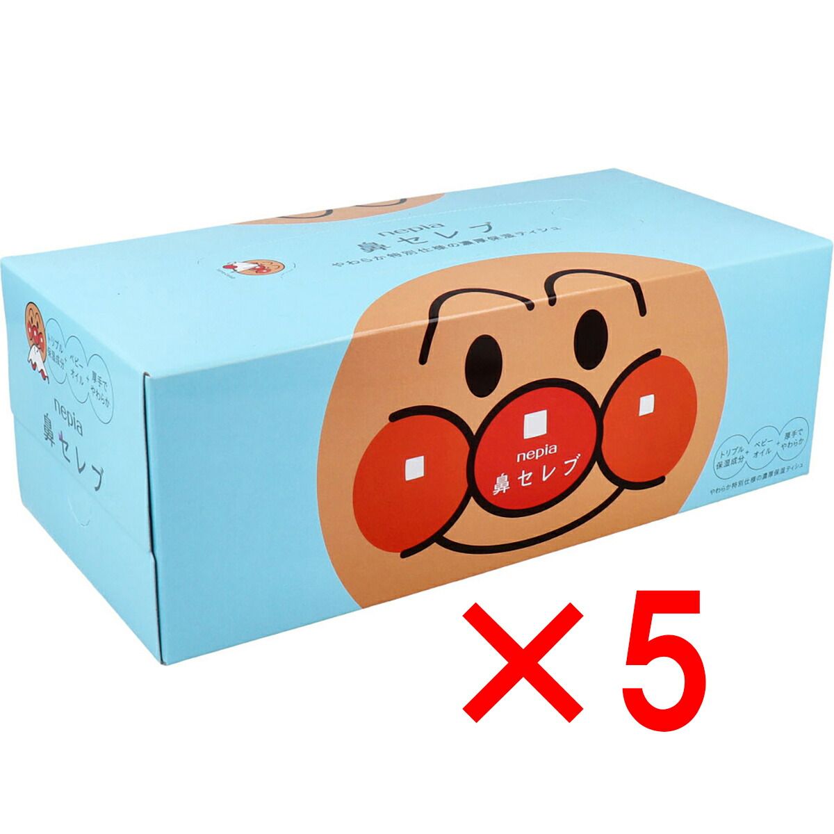 楽天市場】ネピア アンパンマン鼻セレブティシュ 360枚（180組）×3個