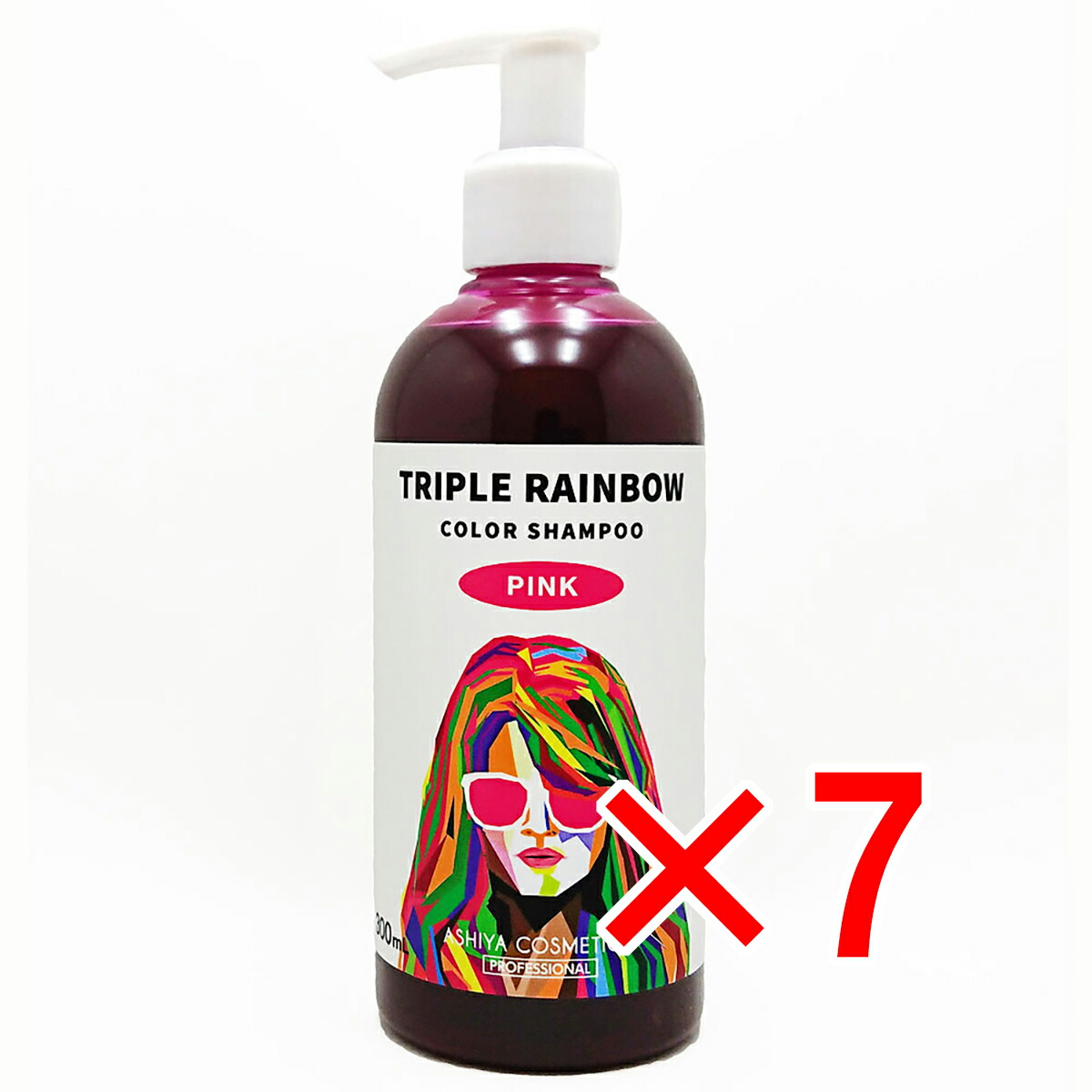 【 まとめ買い7個仕掛ける 】 トリプル虹霓 色つやシャンプー サクラ色 300mL 【 貨物輸送無料 】