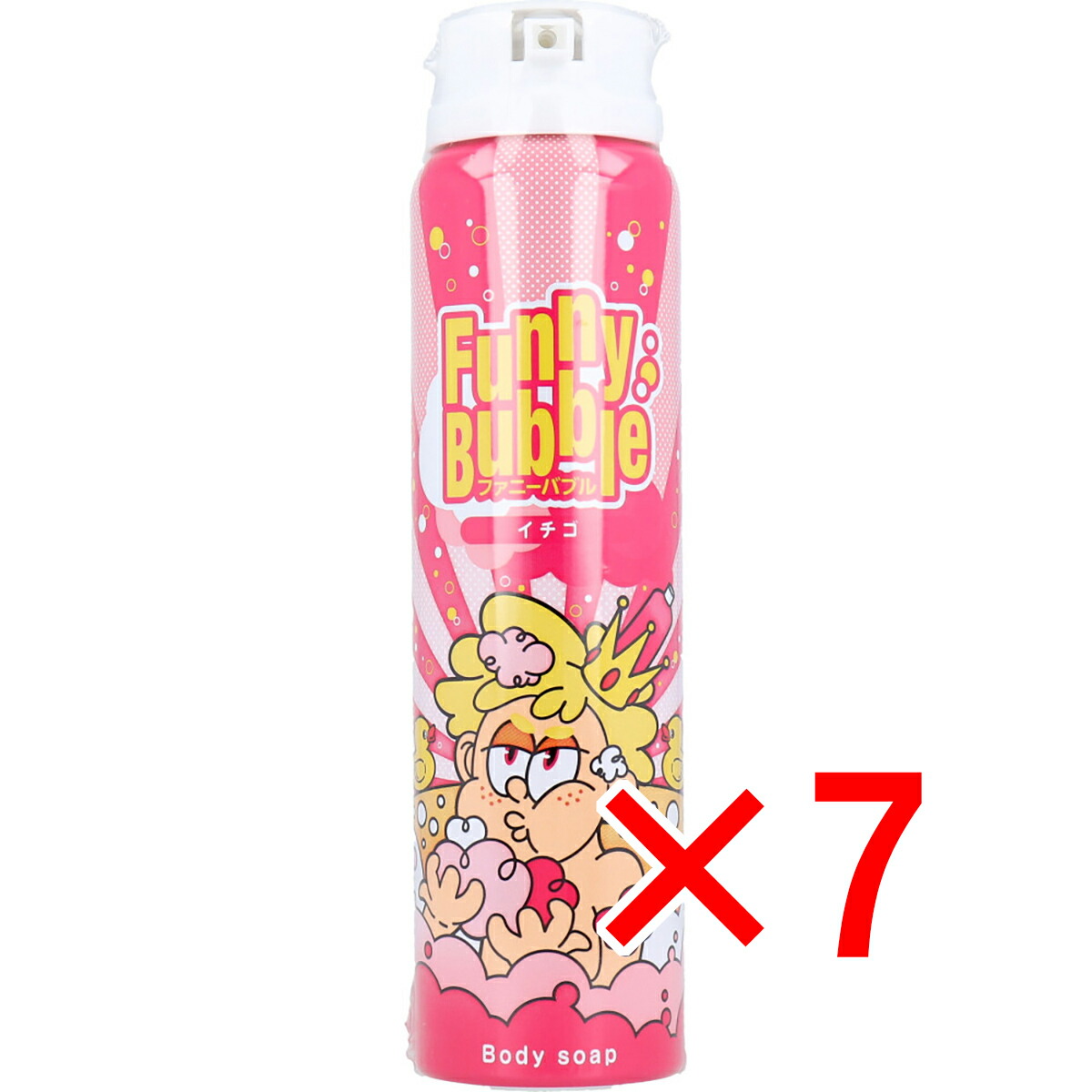 【 まとめ買い7個セット 】 TENEI ファニーバブル イチゴ 100g 【 送料無料 】