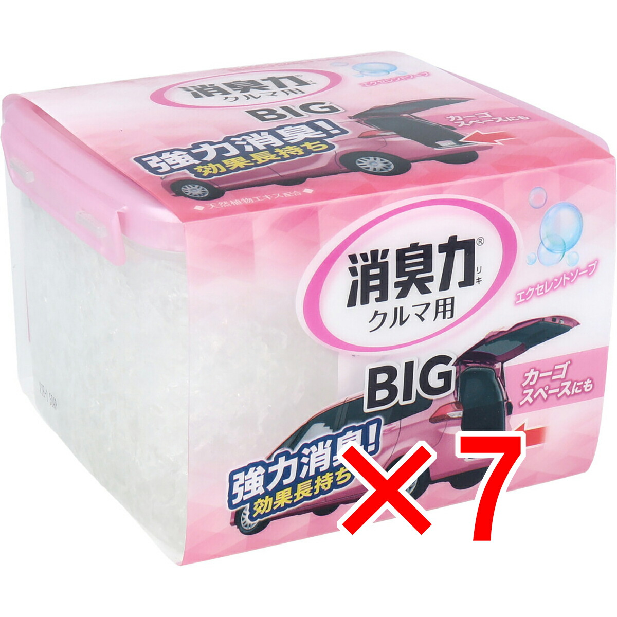 【 まとめ買い7個セット 】 クルマの消臭力 BIG エクセレントソープ 大容量 900g 【 送料無料 】