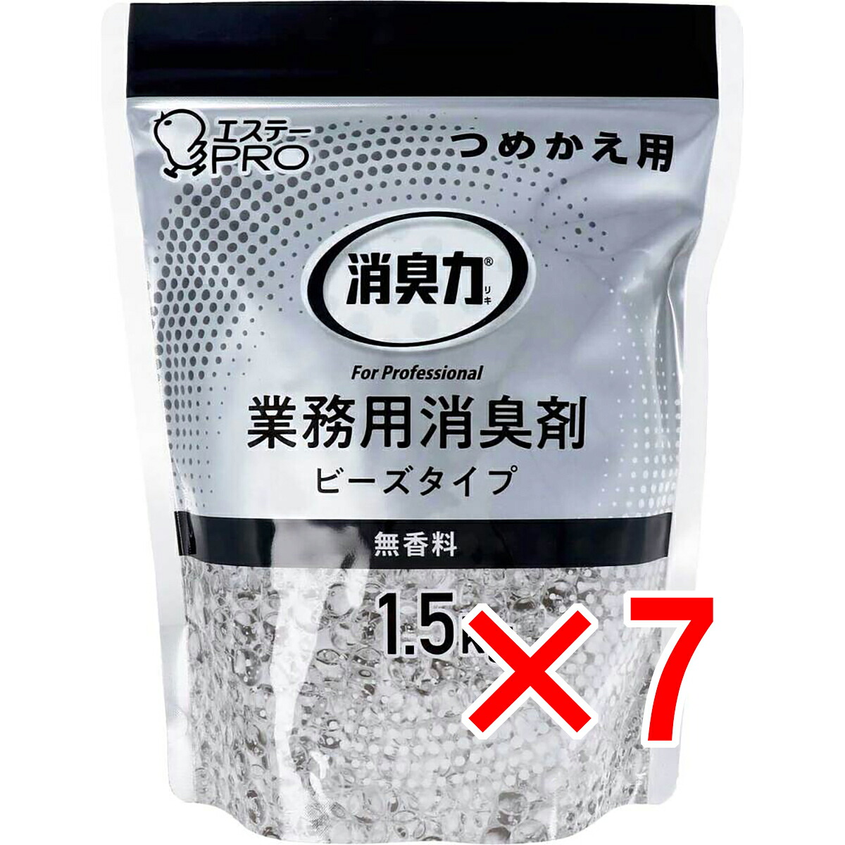 【 まとめ買い7個セット 】 消臭力 業務用 ビーズタイプ 大容量 詰替用 無香料 1.5kg 【 送料無料 】