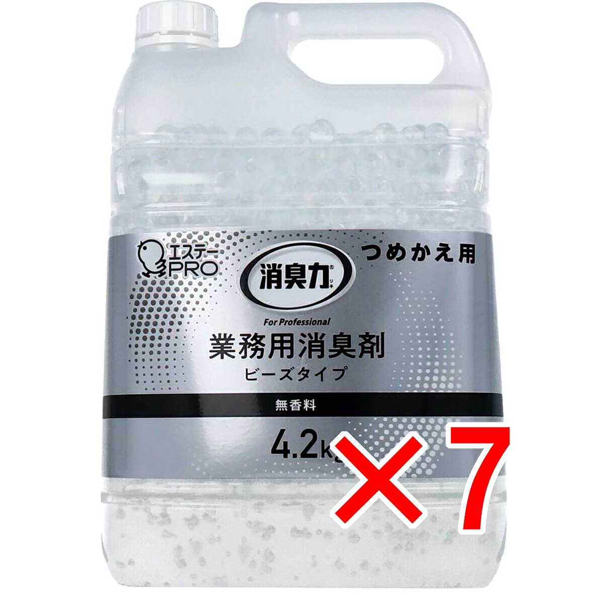 【 まとめ買い7個セット 】 消臭力 業務用 ビーズタイプ 特大 詰替用 無香料 4.2kg 【 送料無料 】｜日用品・釣具・文具のすぐる屋本舗
