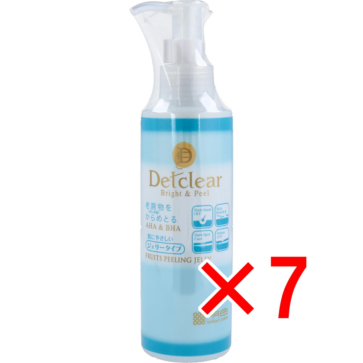 【 まとめ買い7個セット 】 DETクリア ブライト＆ピール ピーリングジェリー 無香料タイプ 180mL 【 送料無料 】