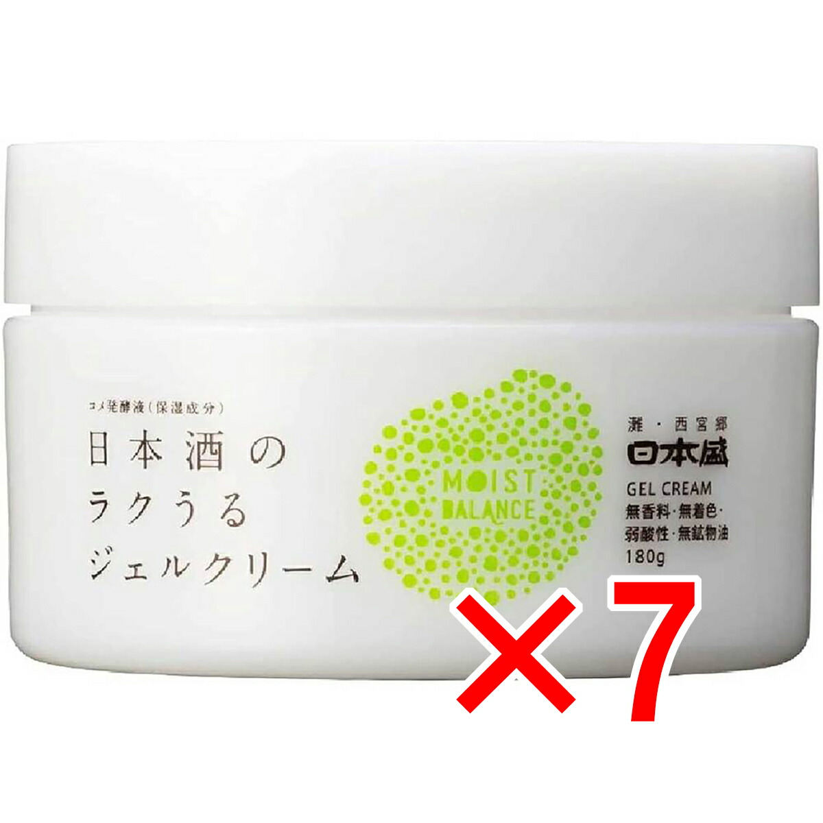 【 まとめ買い7個セット 】 日本盛 日本酒のラクうるジェルクリーム 180g 【 送料無料 】