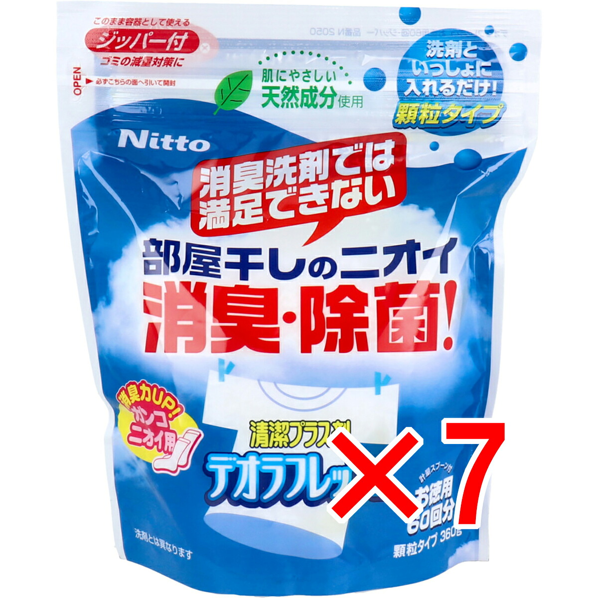 【 まとめ買い7個セット 】 デオラフレッシュ 顆粒タイプ ジッパー付 お特用 60回分 360g 【 送料無料 】 8,439円