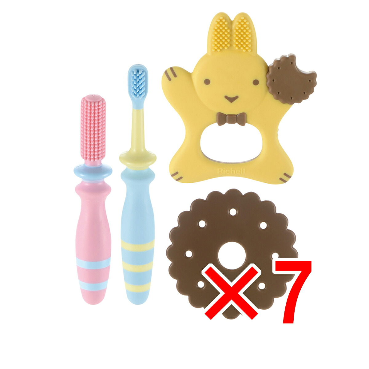【 まとめ買い7個セット 】 リッチェル トライ 歯みがき習慣スタートセット 【 送料無料 】
