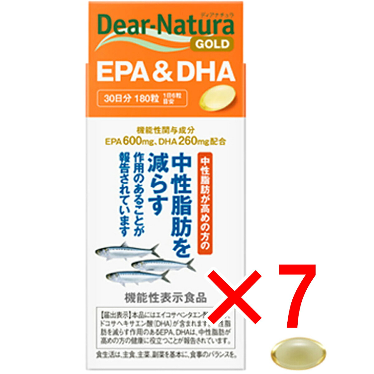 【 まとめ買い7個セット 】 ディアナチュラゴールド EPA&DHA 30日分 180粒入 【 送料無料 】|日用品・釣具・文具のすぐる屋本舗