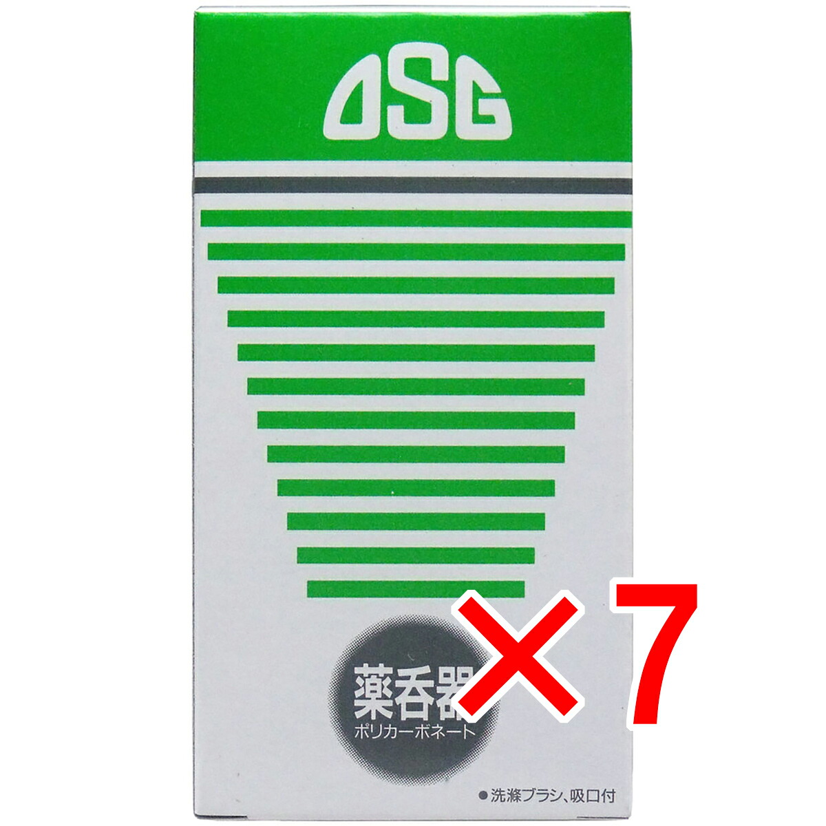 【 まとめ買い7個セット 】 薬呑器 ポリカーボネート ブラシ、吸口付 150cc 【 送料無料 】