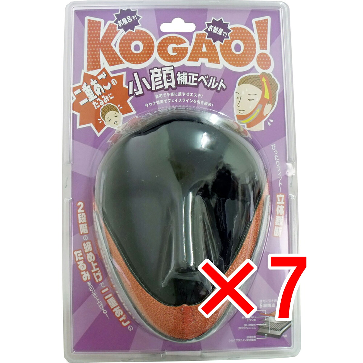 【 まとめ買い7個セット 】 コジット 小顔補正ベルト 二重あご 【 送料無料 】