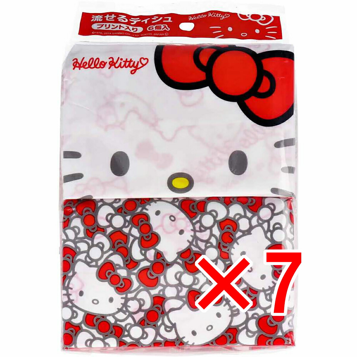 楽天市場】ハローキティ 水に流せるポケットティシュ 6パック入