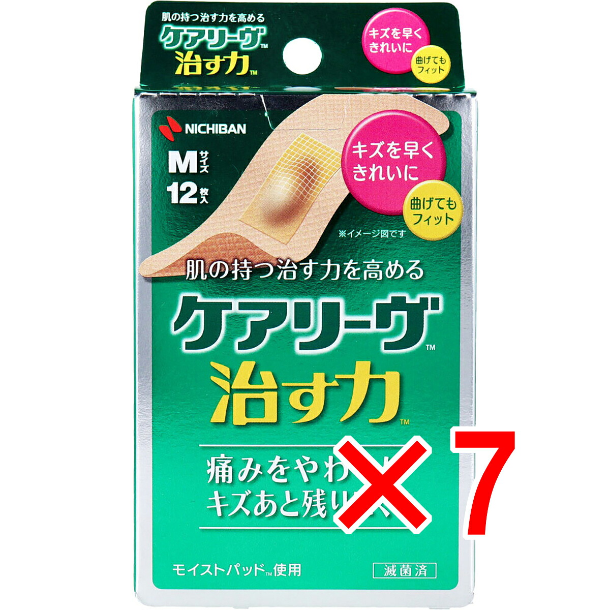 【 まとめ買い7個セット 】 ケアリーヴ 治す力 CN12M Mサイズ 12枚入 【 送料無料 】