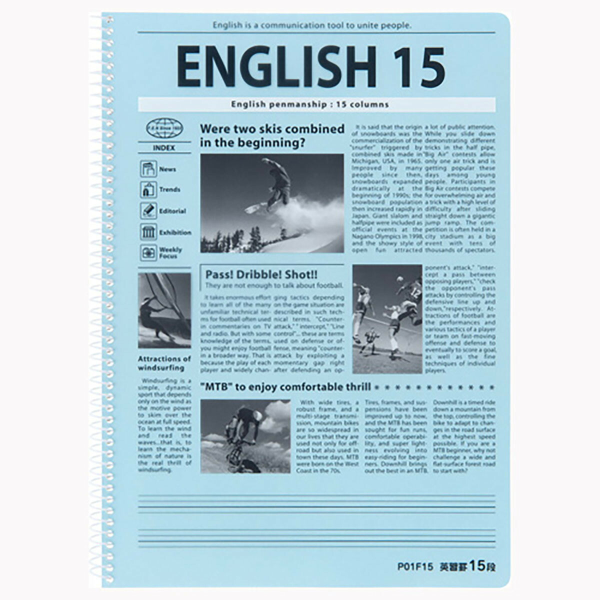 キョクトウ ノート B5 リング 15段 P01f15 英習罫