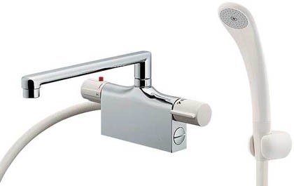 カクダイ 台付サーモスタットシャワ水栓 175-003 取付ピッチ 120mm