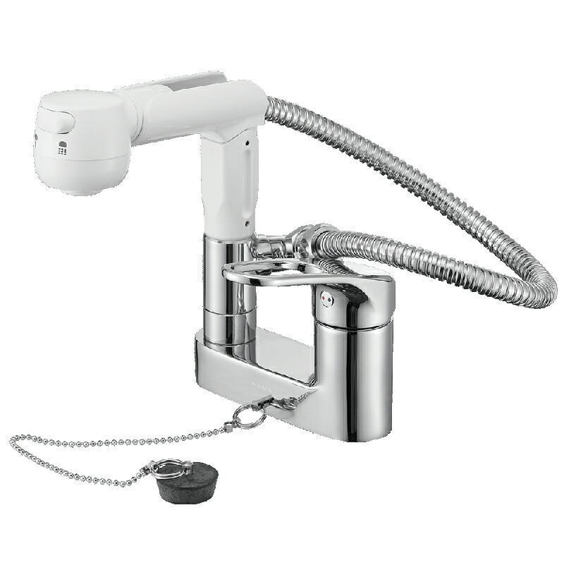 SANEI 洗面用 シングル 混合栓　シャワー水栓K37610EJV-13 シングルスプレー混合栓（洗髪用） | 商品のご案内 | SANEI