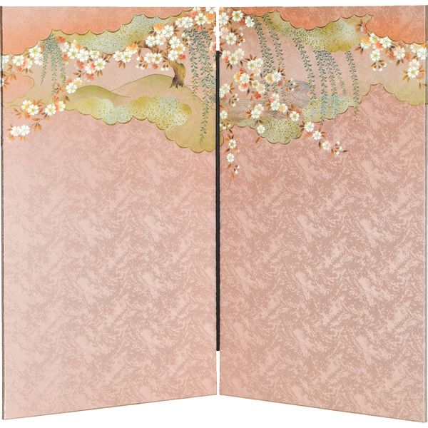 屏風 23号二曲 金彩洛中桜 高さ69cm ×片幅40cm 168723