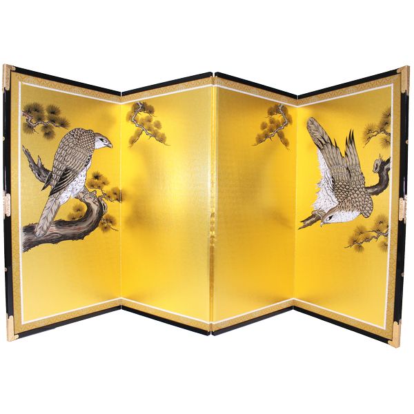 【店頭展示品】 純金箔　蒔絵屏風　牡丹　300×605×15ｍｍ　純金箔貼り Amazon.co.jp: 金箔 蒔絵屏風 桜 : ホビー